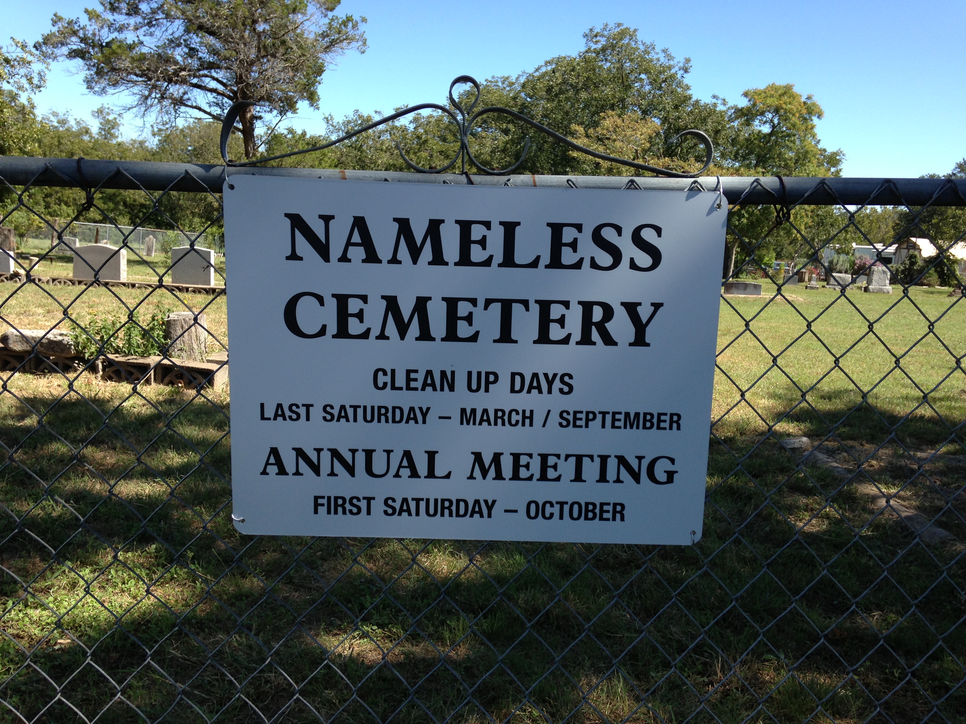 Overview of Nameless Cemetery grounds